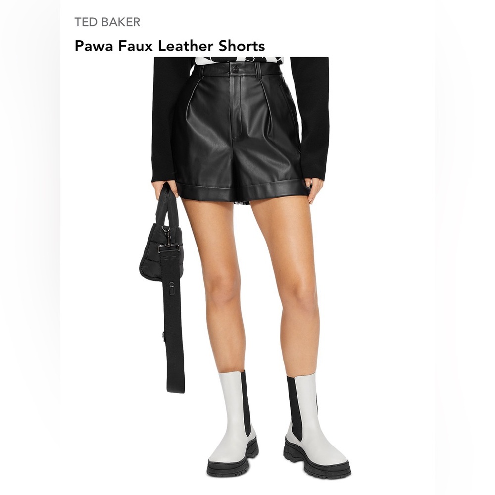 TED BAKER
Pawa Faux Leather Shorts - Size 1 - Brand New